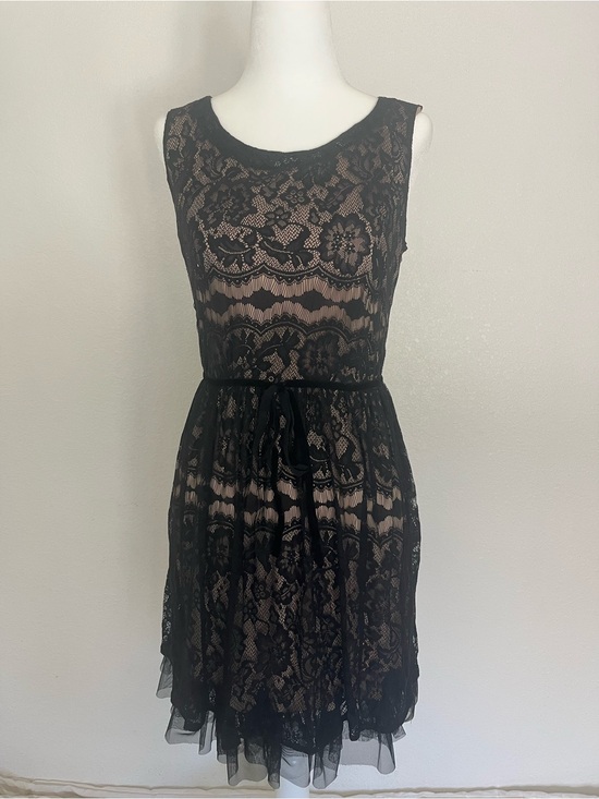 BeBop Dresses & Skirts - 🖤 BeBop Black Lace Mini Dress with Nude Lining | Size Small